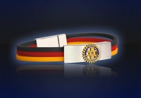 Bracelet with Rotary-Emblem in Sterlingsilver goldplated